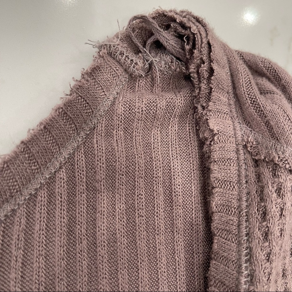🎉HOST PICK🎉 NWOT Free People Taupe Drippy long sleeve waffle print thermal T - Picture 10 of 16